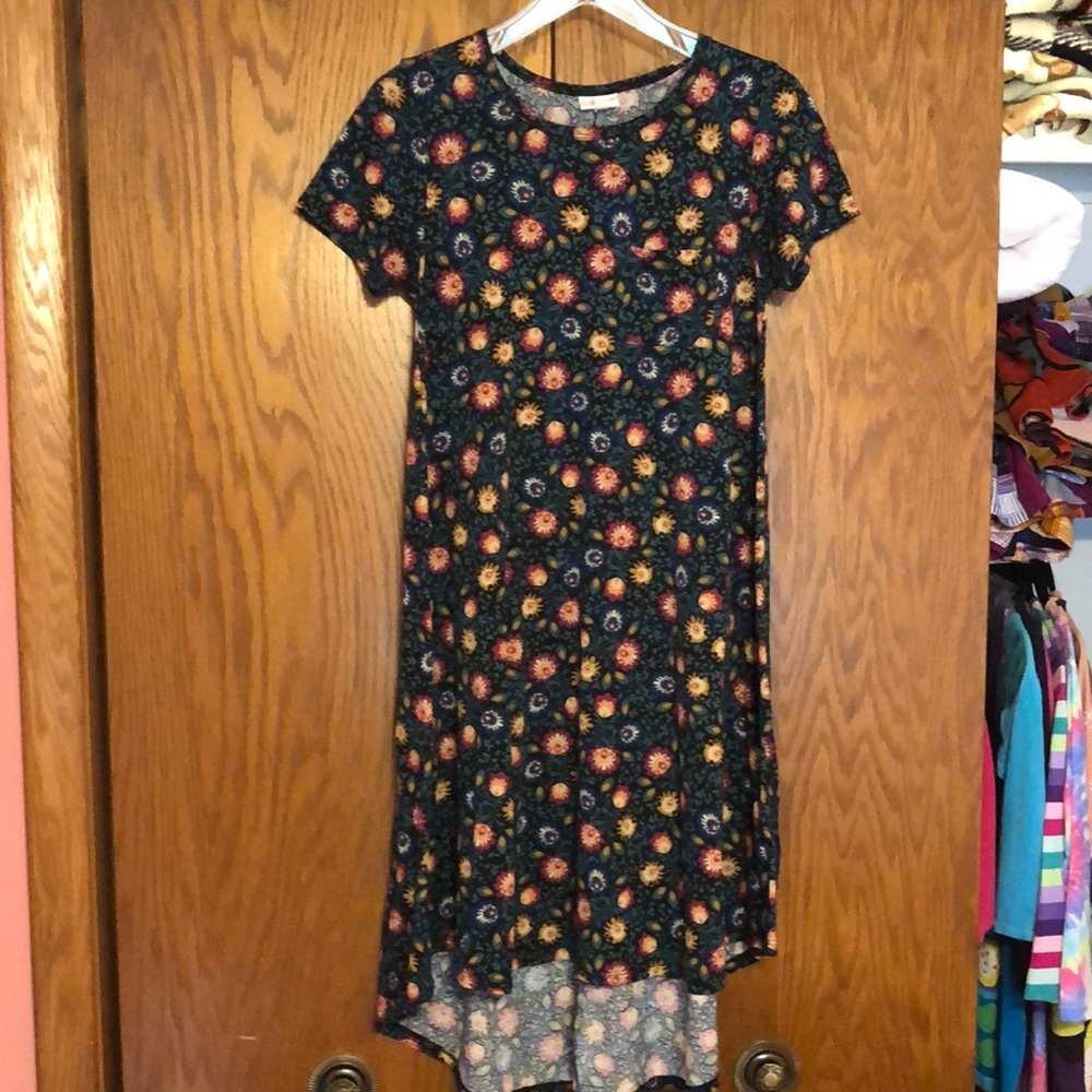 Short sleeve a-line hi-lo dress